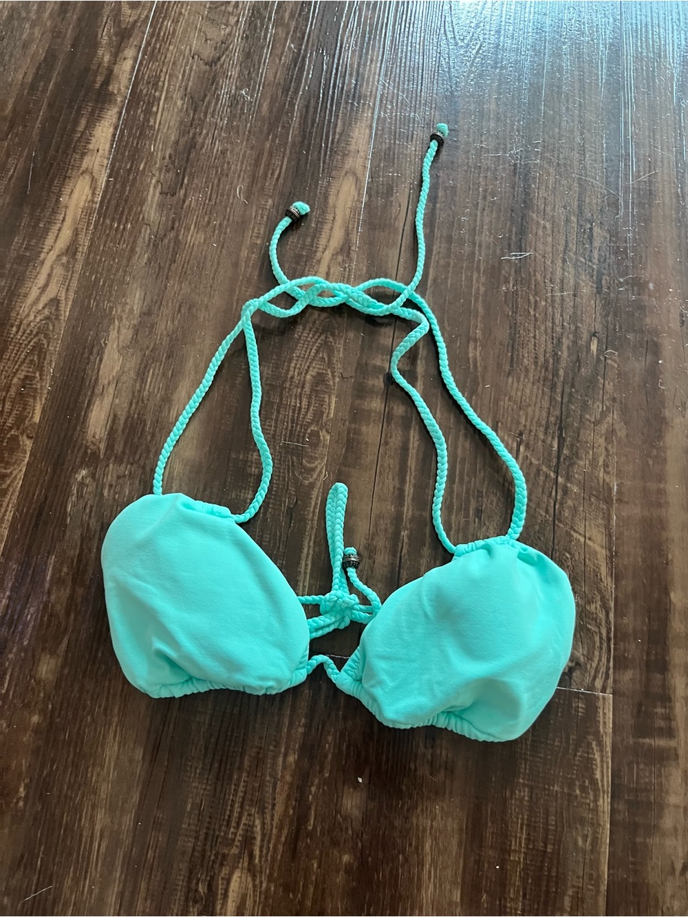 Eberjey Mint Green Triangle Bikini Top - Small